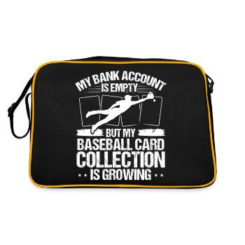 Funny Baseball Card Design - Retro Bag - black/gold - Back