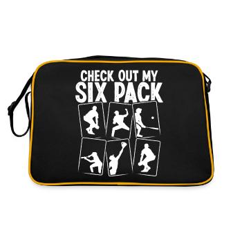 Funny Baseball Card Design - Retro Bag - black/gold - Back