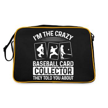 Funny Baseball Card Design - Retro Bag - black/gold - Back