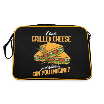 Amour Fromage Grillé Hommes Femmes - Sac Retro - noir/or - Dos