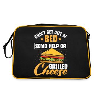 Amour Fromage Grillé Hommes Femmes - Sac Retro - noir/or - Dos