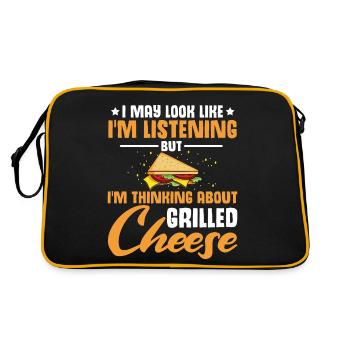 Amour Fromage Grillé Hommes Femmes - Sac Retro - noir/or - Dos