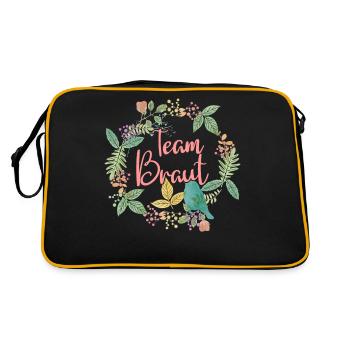Junggesellinnenabschied JGA Mädels Frauen - Retro Tasche - Schwarz/Gold - Hinten