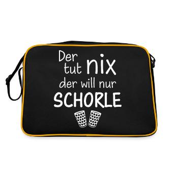 Pfalz Pfalz Pfälzer Rheinland Pfalz - Retro Tasche - Schwarz/Gold - Hinten