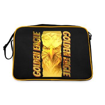 Eagle Head Gold Bird of Prey Bird Animal Nature - Sac Retro - noir/or - Dos