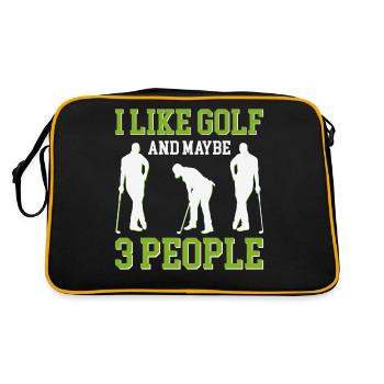 Golf Golfing Golfer Golfer Golf Club - Sac Retro - noir/or - Dos