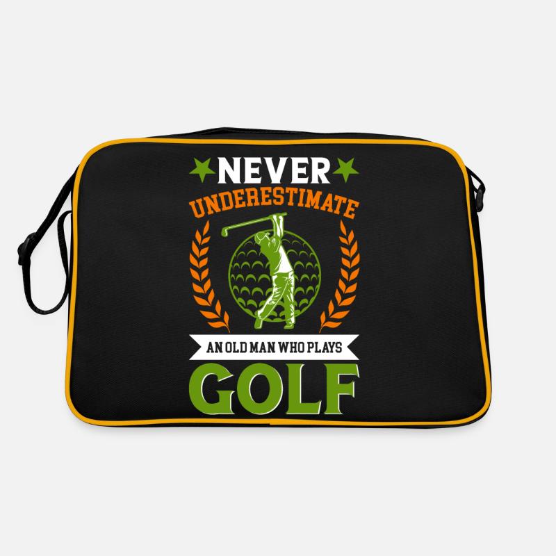 Golf Golfen Golfspieler Golfspieler Golfschläger Retro Tasche