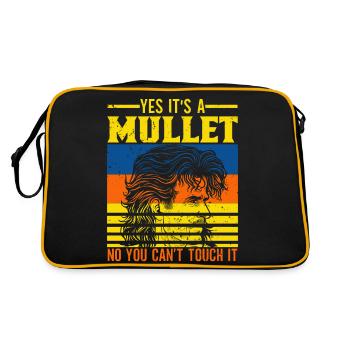 Mullet Coiffure Vokuhila Coiffure - Sac Retro - noir/or - Dos