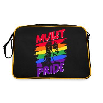 Mullet Coiffure Vokuhila Coiffure - Sac Retro - noir/or - Dos