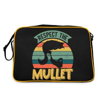Mullet Coiffure Vokuhila Coiffure - Sac Retro - noir/or - Dos