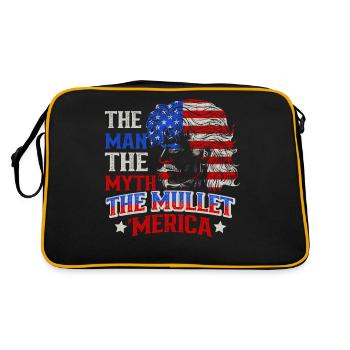 Mullet Coiffure Vokuhila Coiffure - Sac Retro - noir/or - Dos