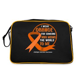 Multiple Sklerose Awareness Day Multiple Sklerose - Retro Tasche - Schwarz/Gold - Hinten