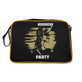 Mullet Coiffure Vokuhila Coiffure - Sac Retro - noir/or - Dos