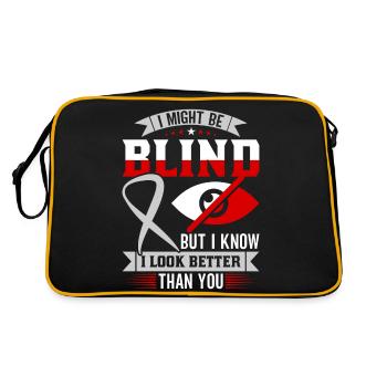 Blindheitsbewusstsein Gesetzlich Blind - Retro Tasche - Schwarz/Gold - Hinten