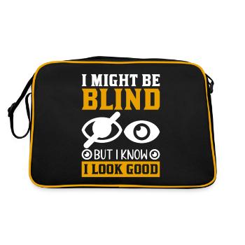 Blindheitsbewusstsein Gesetzlich Blind - Retro Tasche - Schwarz/Gold - Hinten