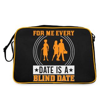 Blindheitsbewusstsein Gesetzlich Blind - Retro Tasche - Schwarz/Gold - Hinten