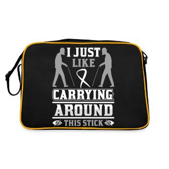 Blindheitsbewusstsein Gesetzlich Blind - Retro Tasche - Schwarz/Gold - Hinten
