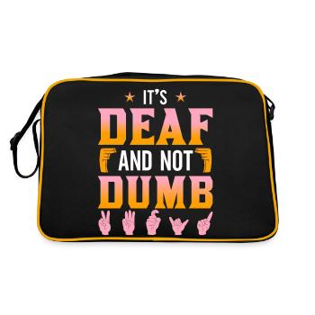 Deaf Deafness Hearing loss Hearing loss - Retro Bag - black/gold - Back