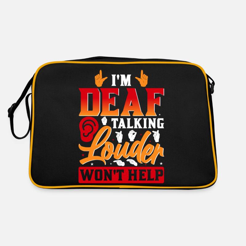Deaf Deafness Hearing loss Hearing loss Retro Bag