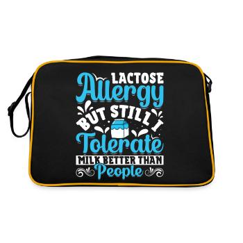 Lactose Intolerant Dairy - Retro Bag - black/gold - Back