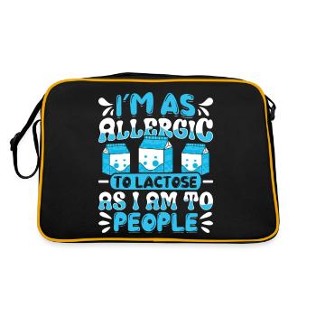 Lactose Intolerant Dairy - Retro Bag - black/gold - Back
