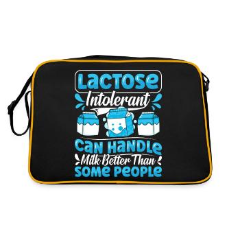Lactose Intolerant Dairy - Retro Bag - black/gold - Back