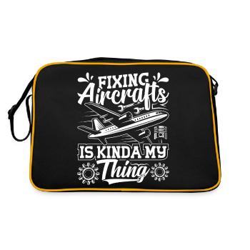 Love Avion aviation - Sac Retro - noir/or - Dos