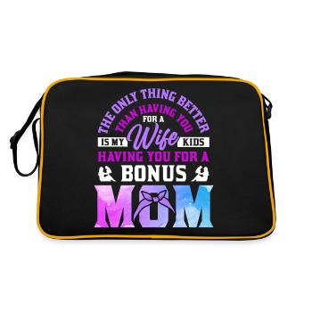Stepmother Mother's Day Stepmom Mother - Retro Bag - black/gold - Back