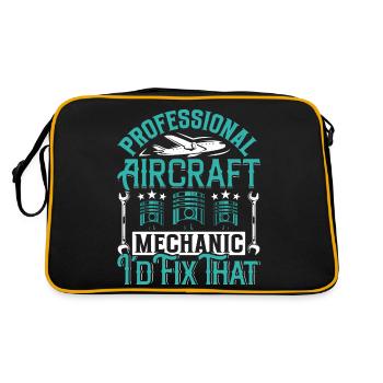 Love Avion aviation - Sac Retro - noir/or - Dos