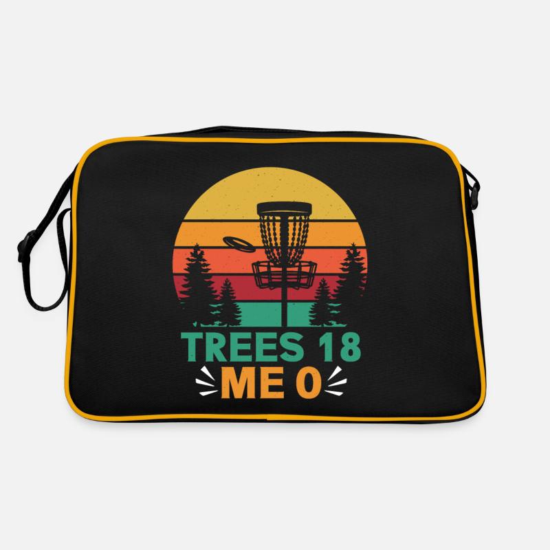 Disc Golfer hit Trees and Curse Retro Tasche