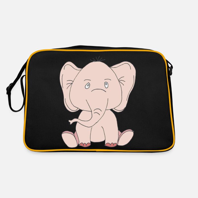 Éléphant Rose Sac Retro