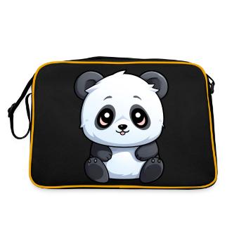 Panda mignon - Sac Retro - noir/or - Dos