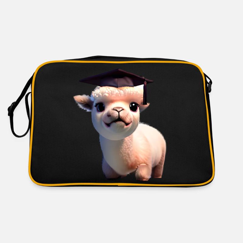 Bachelor Alpaka Studium Absolvent Schulabschluss Retro Tasche
