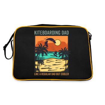 Kitesurf papa comme un papa ordinaire mais plus cool - Sac Retro - noir/or - Dos