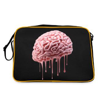 Melting Brain - Retro Bag - black/gold - Back