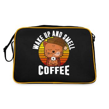 Réveillez-vous et sentez le café rétro - Sac Retro - noir/or - Dos