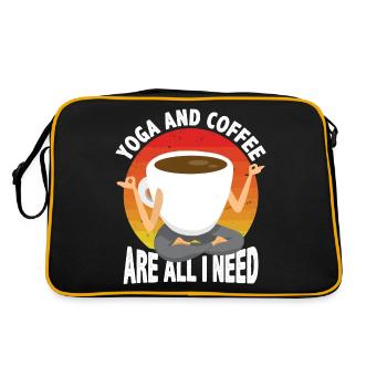 Le yoga et le café sont tout ce dont j’ai besoin rétro - Sac Retro - noir/or - Dos