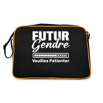 Futur gendre Cadeau humour personnalisé - Sac Retro - noir/or - Dos