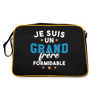Je suis un Grand frère formidable - Sac Retro - noir/or - Dos