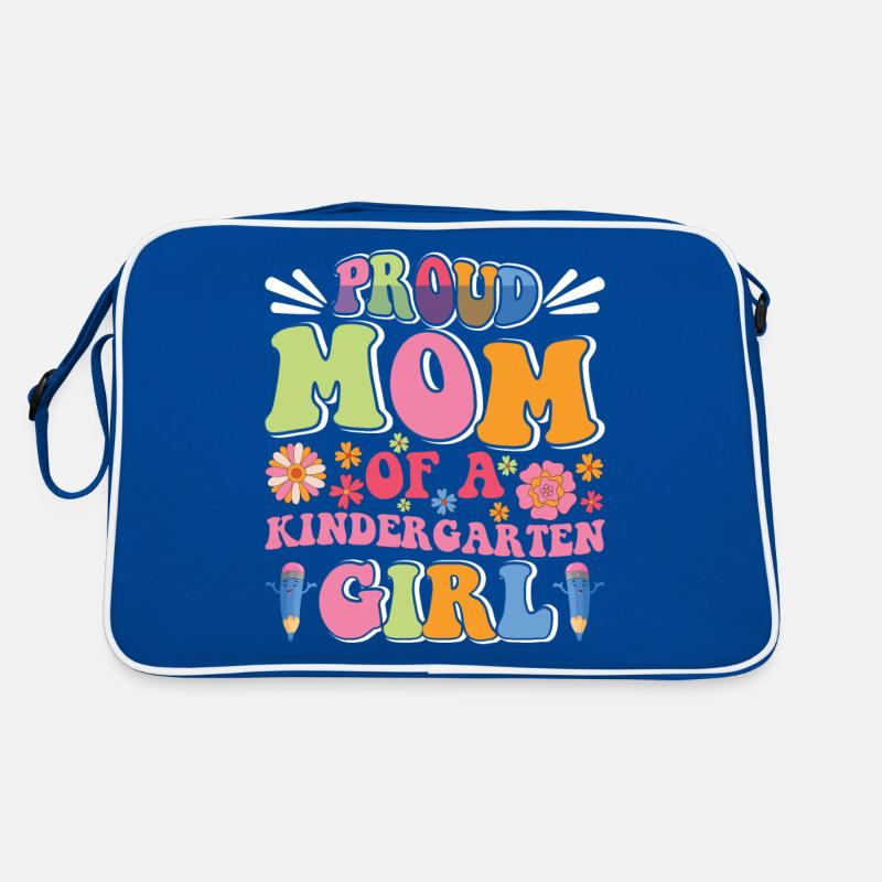 Stolze Mutter eines Kindergartenmädchens! Tochter Retro Tasche