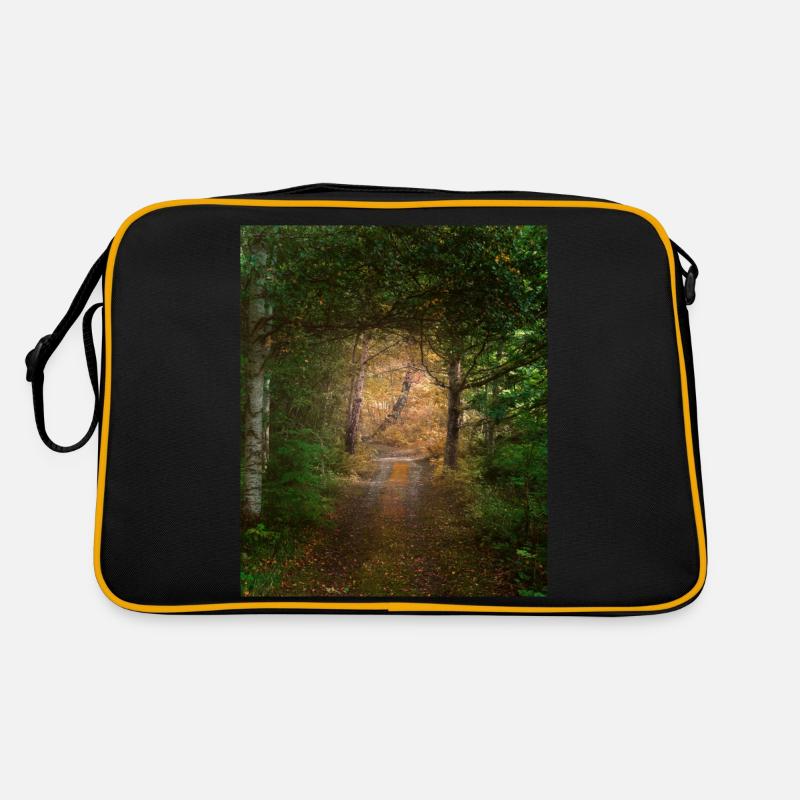 Wald - Retro Tasche - Schwarz/Gold