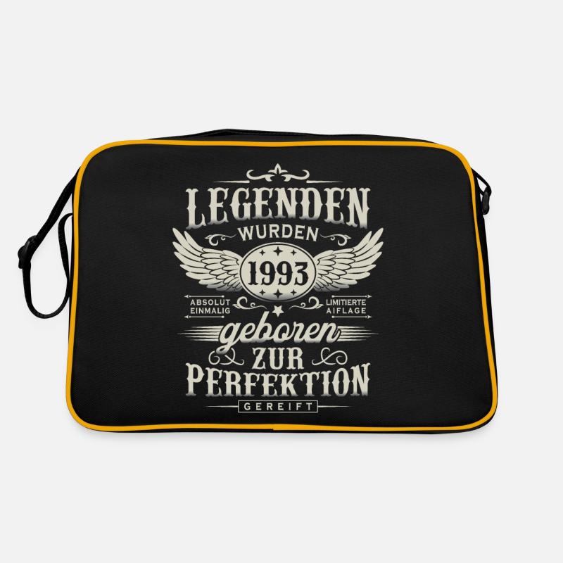 Legenden Wurden 1993 Geboren Geburtstag Geschenk - Retro Tasche - Schwarz/Gold