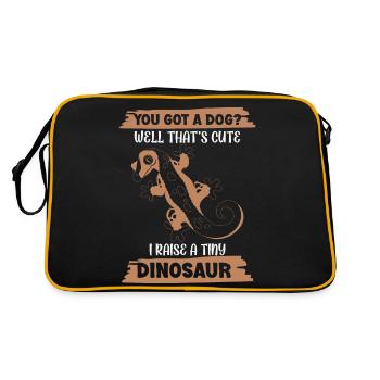 Crown Gecko Reptile Gecko Terrarium Pet - Sac Retro - noir/or - Dos
