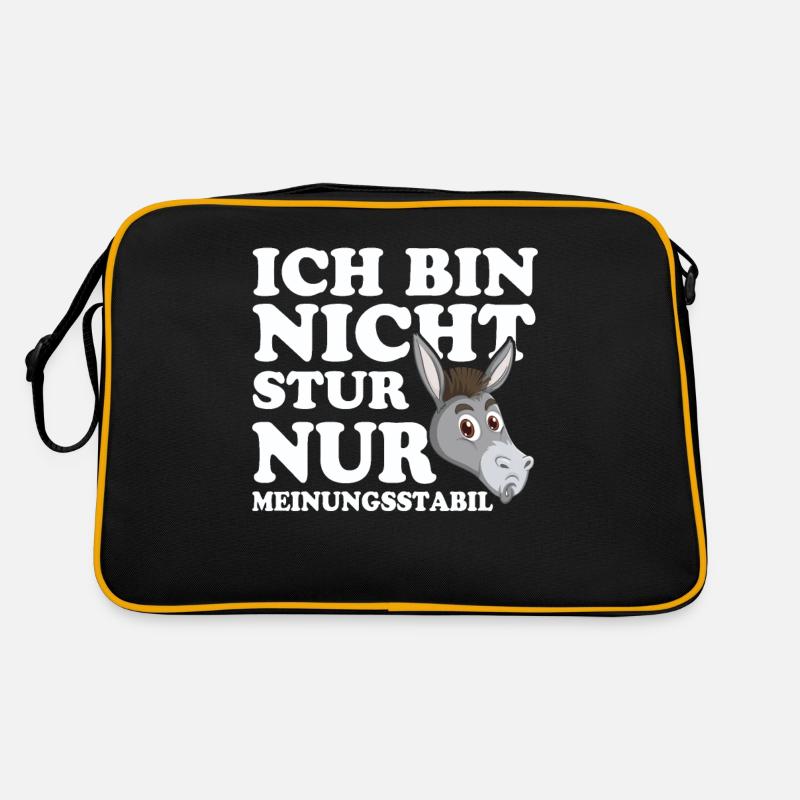 Ich Bin Nicht Stur Nur Meinungsstabil Retro Tasche