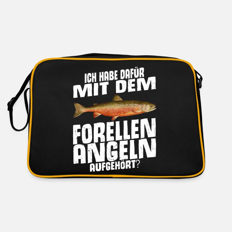 Forellen Angeln Retro Tasche