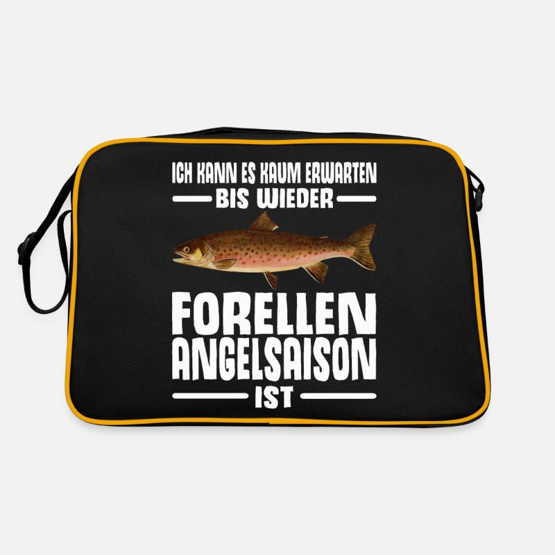 Forellen Angeln Retro Tasche