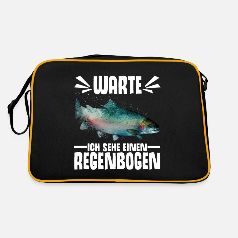 Forellen Angeln Retro Tasche