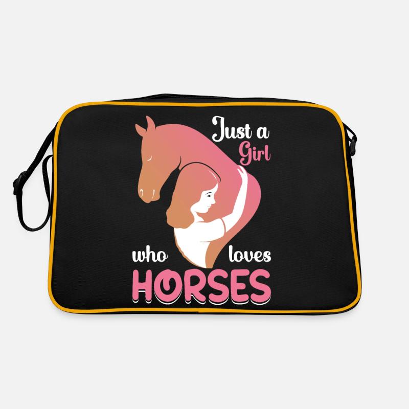 Pferdebesitzer Reiterin Reiten Pferd Mädchen Retro Tasche