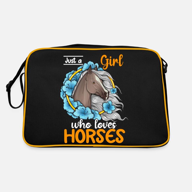 Pferdebesitzer Reiterin Reiten Pferd Mädchen Retro Tasche
