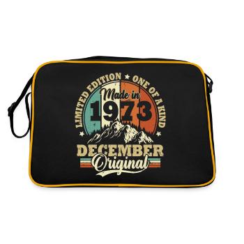 Cadeau Anniversaire Rétro Vintage 1973 Décembre - Sac Retro - noir/or - Dos